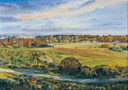 1st green, Kings Course, Gleneagles Golf Course, Scotland painting by Ken Reed